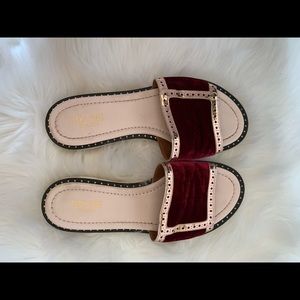 Malone Souliers Alberta velvet slides